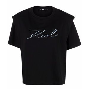 Karl Lagerfeld- Logo printed padded T-shirt